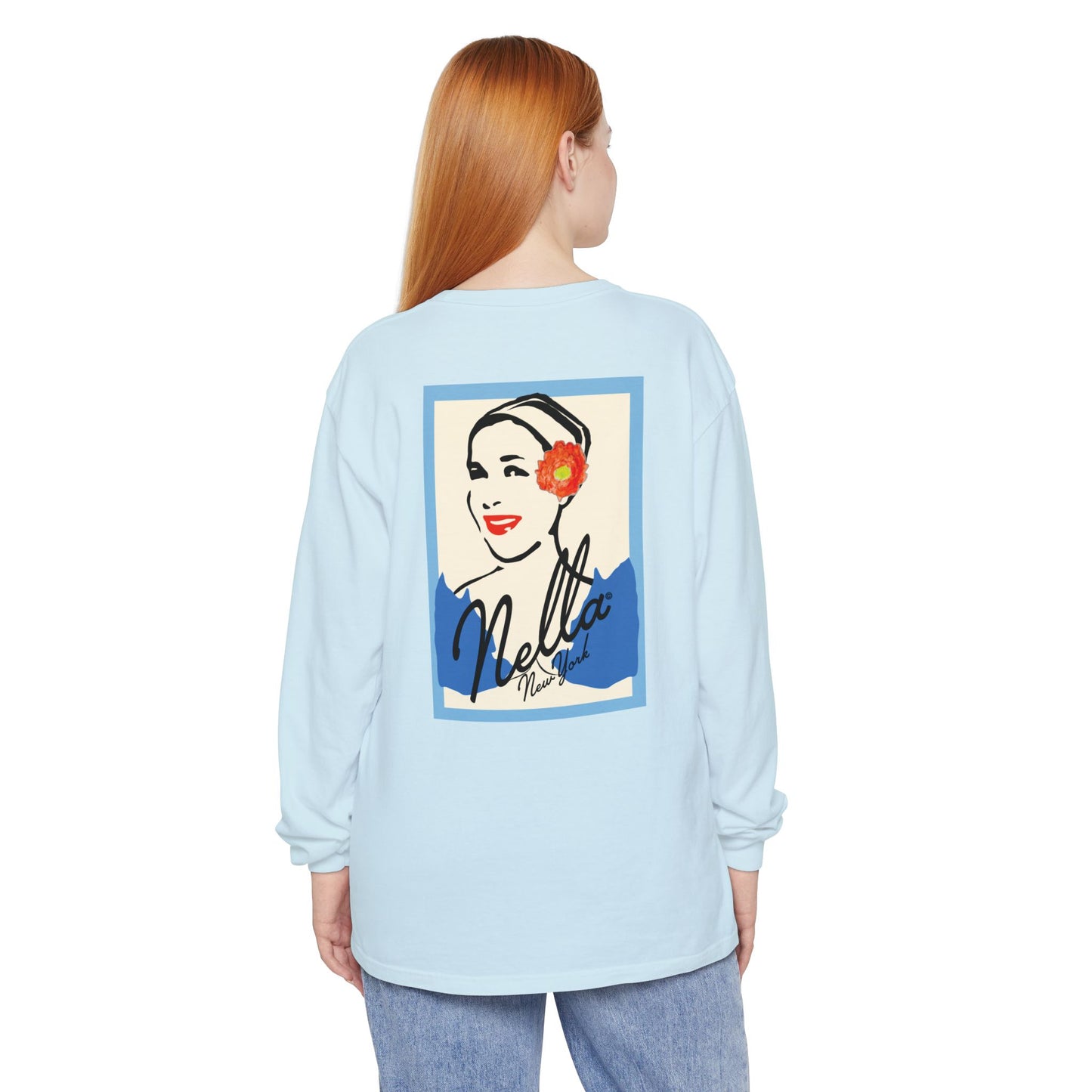 SWEETEST NELLA Unisex Garment-dyed Long Sleeve T-Shirt