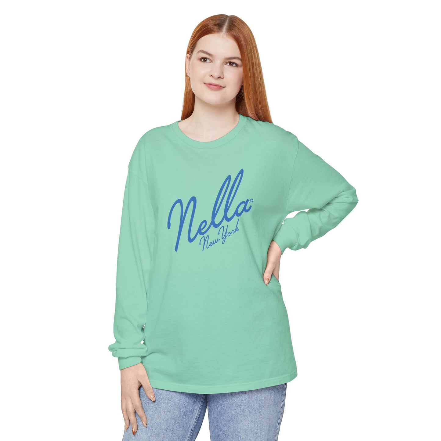 SWEETEST NELLA Unisex Garment-dyed Long Sleeve T-Shirt