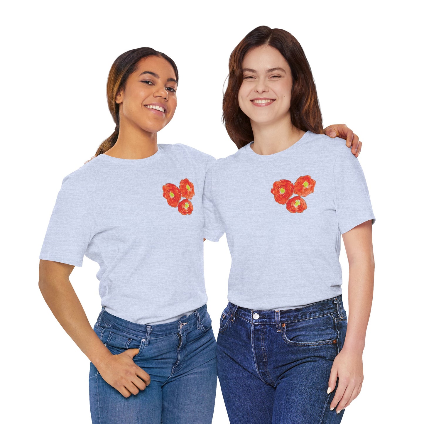 POPPY Unisex Jersey Short Sleeve Tee - Hart Flower print