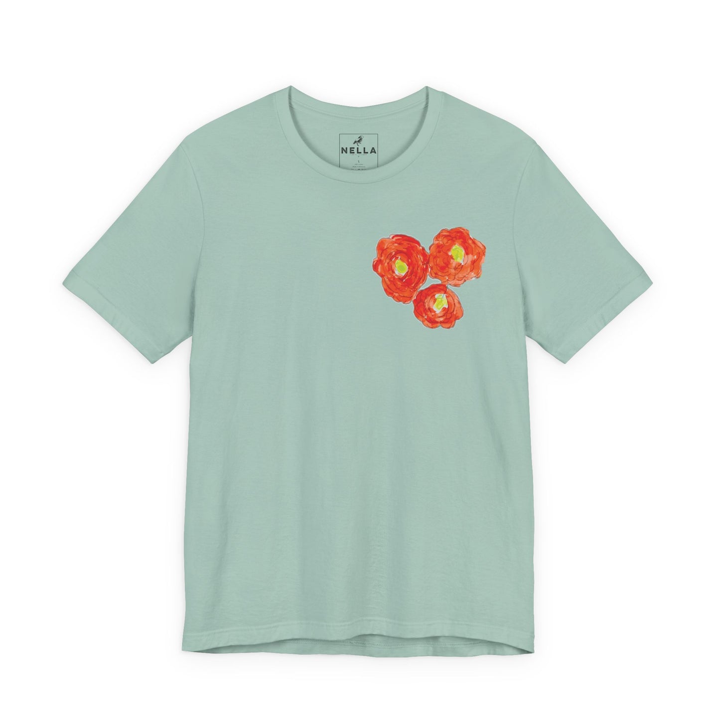 POPPY Unisex Jersey Short Sleeve Tee - Hart Flower print