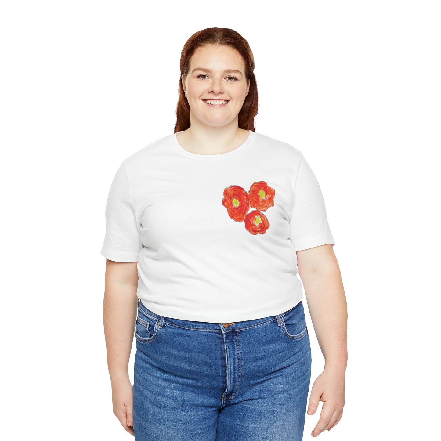 POPPY Unisex Jersey Short Sleeve Tee - Hart Flower print