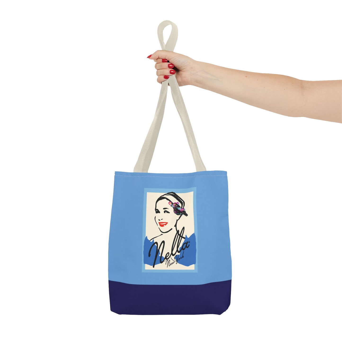 NELLA POSTCARD Retro Tote Bag - Blues