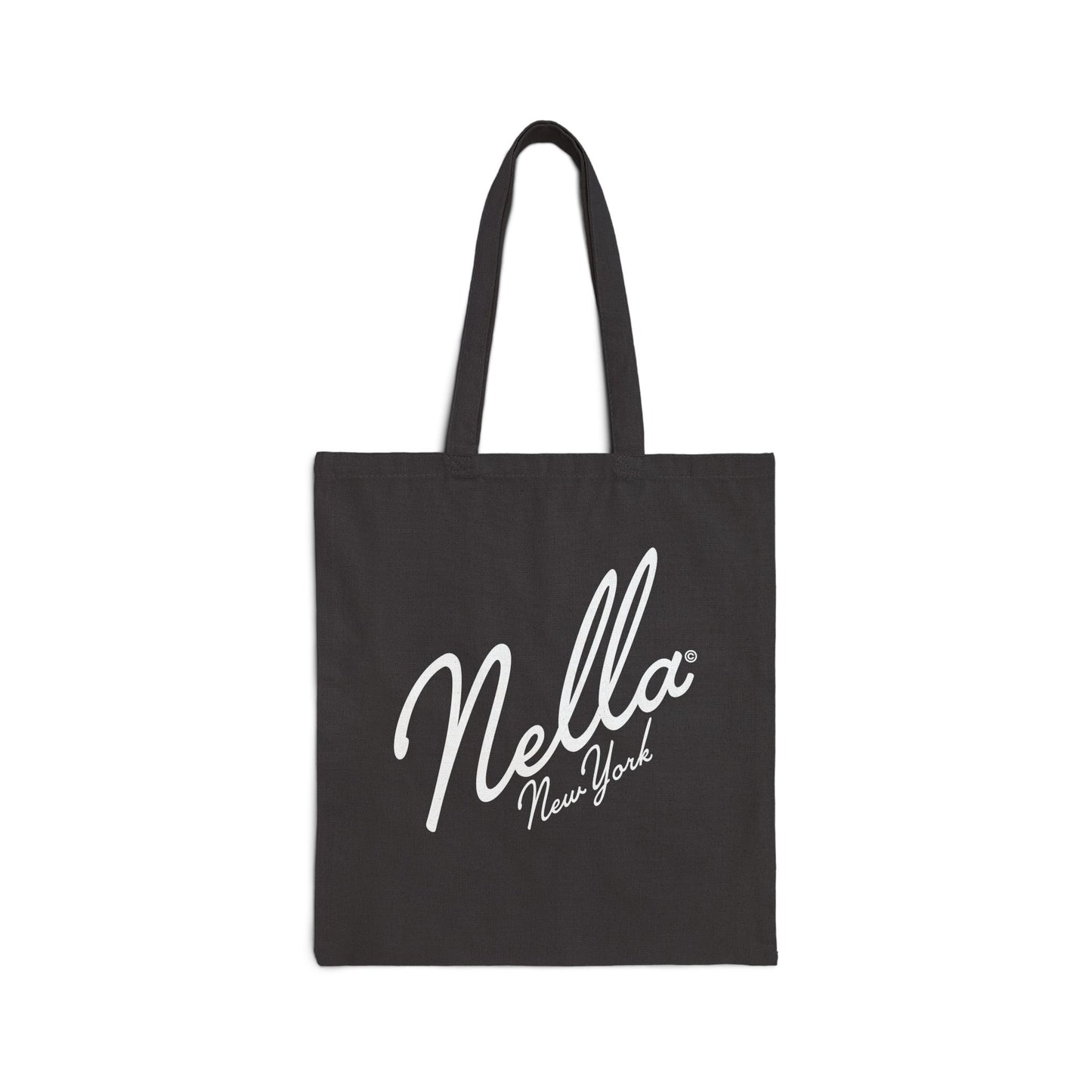 NELLA "SCRIPT BAG" Cotton Canvas Tote Bag
