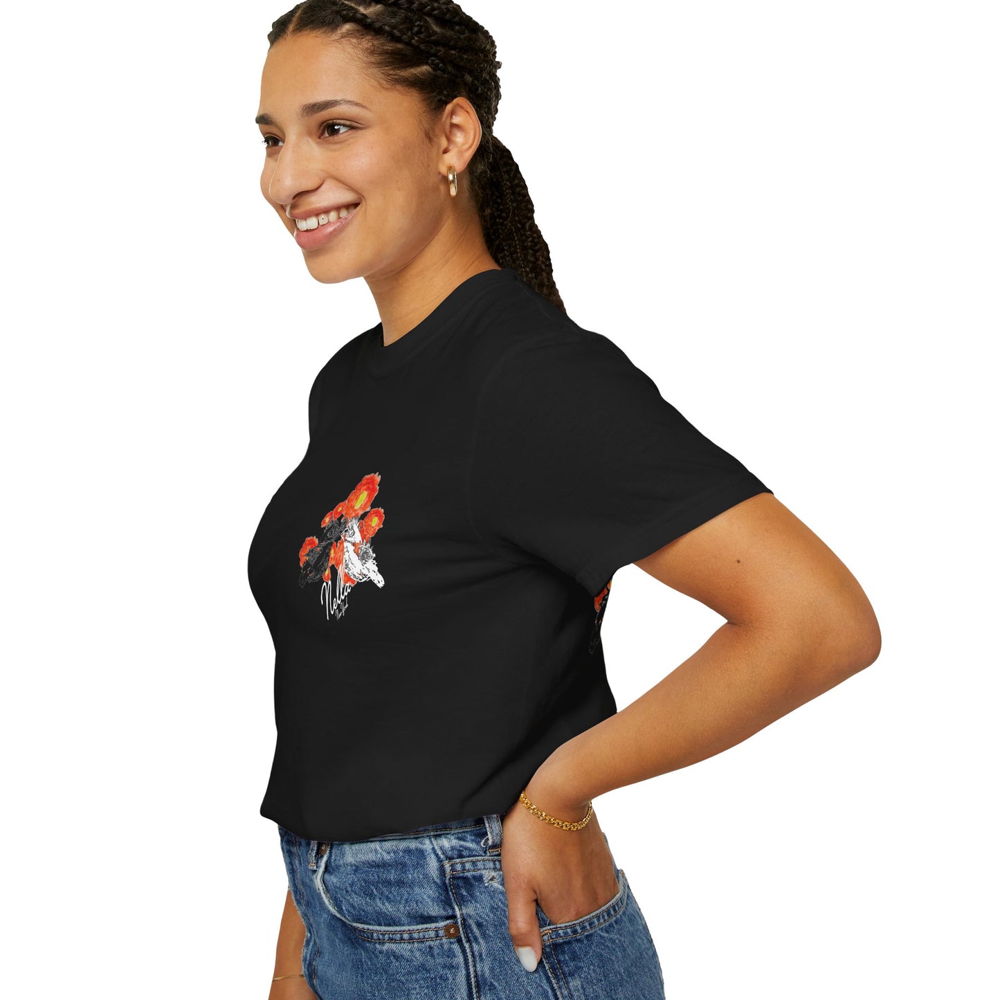 NELLA'S Stylish Floral T-Shirt, Artistic Apparel, Unique Gift for Him/Her, Summer Fashion, Casual Wear, Trendy Graphic Tee