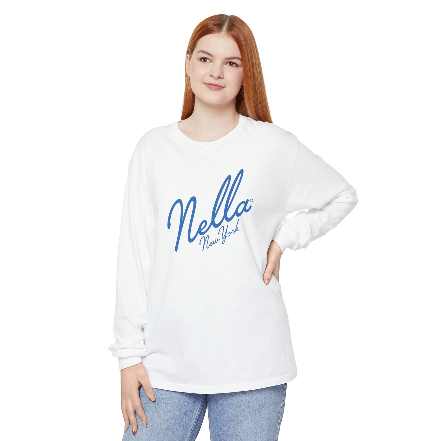 SWEETEST NELLA Unisex Garment-dyed Long Sleeve T-Shirt