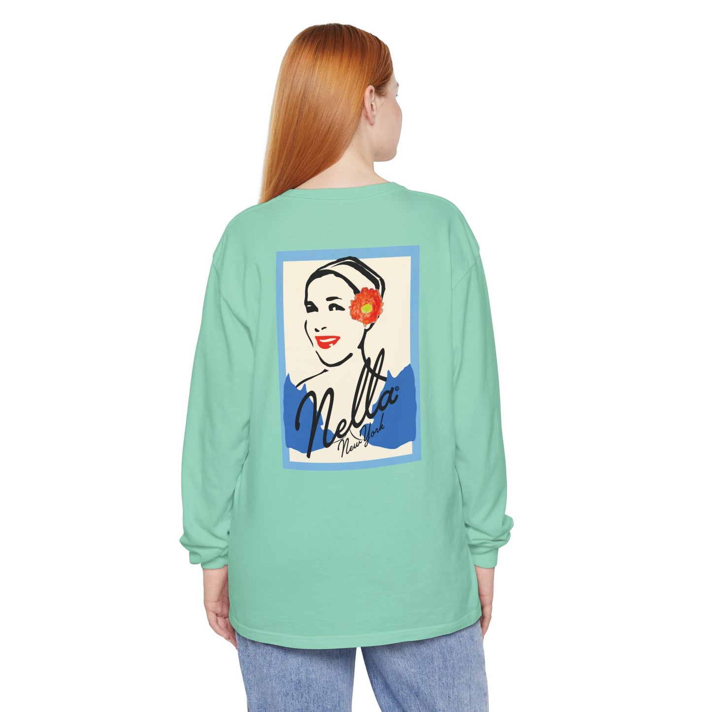 SWEETEST NELLA Unisex Garment-dyed Long Sleeve T-Shirt