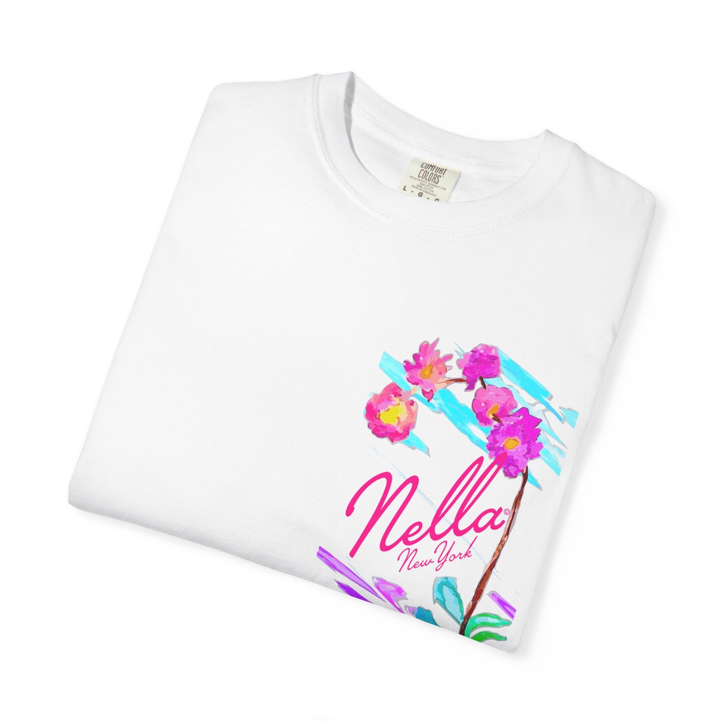 Nella Floral Unisex T-Shirt, Casual Wear, Gift for Her, Spring Apparel, Art Tee, Summer Style, Birthday Present
