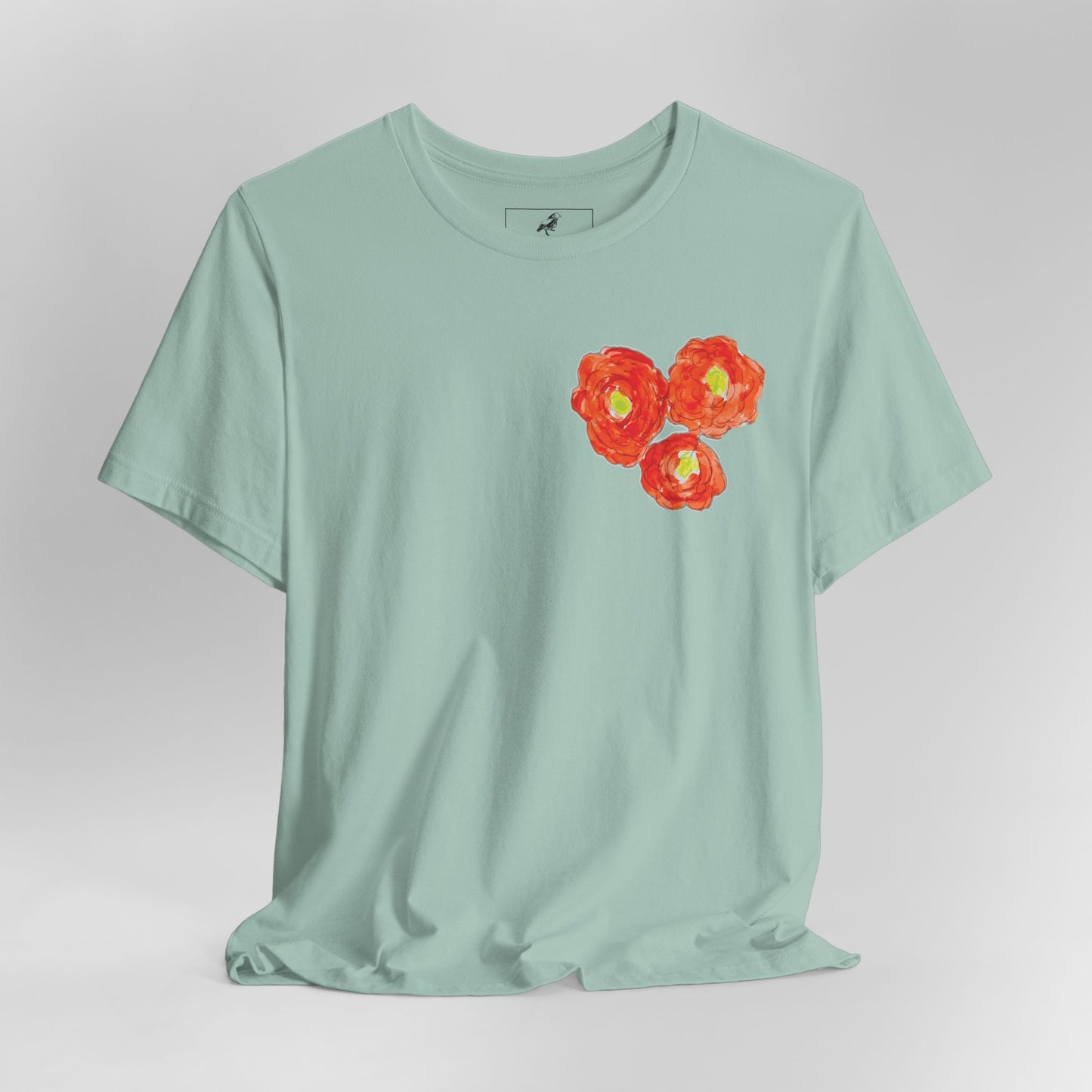 POPPY Unisex Jersey Short Sleeve Tee - Hart Flower print
