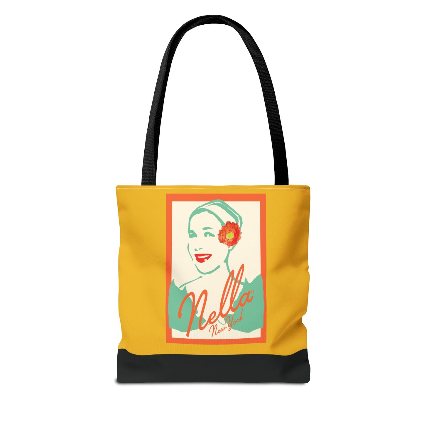 NELLA POSTCARD Retro Tote Bag - Goldenrod