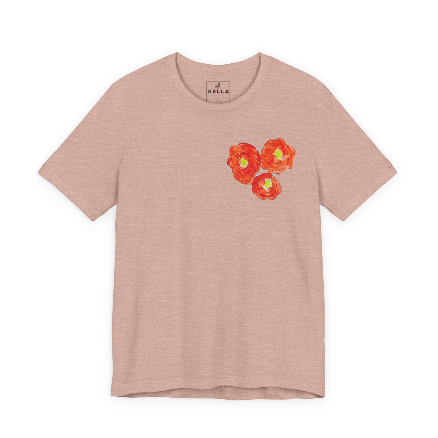 POPPY Unisex Jersey Short Sleeve Tee - Hart Flower print