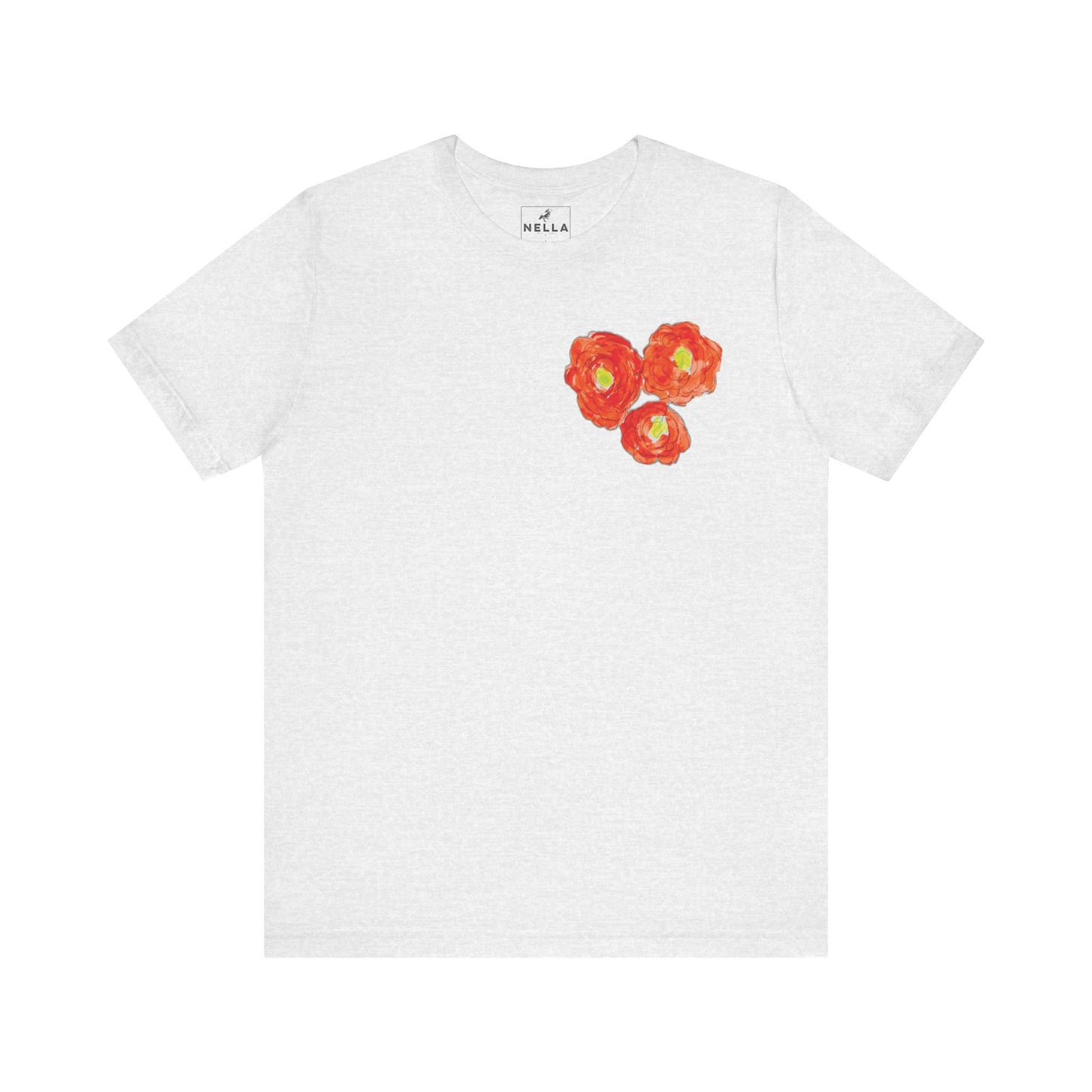 POPPY Unisex Jersey Short Sleeve Tee - Hart Flower print