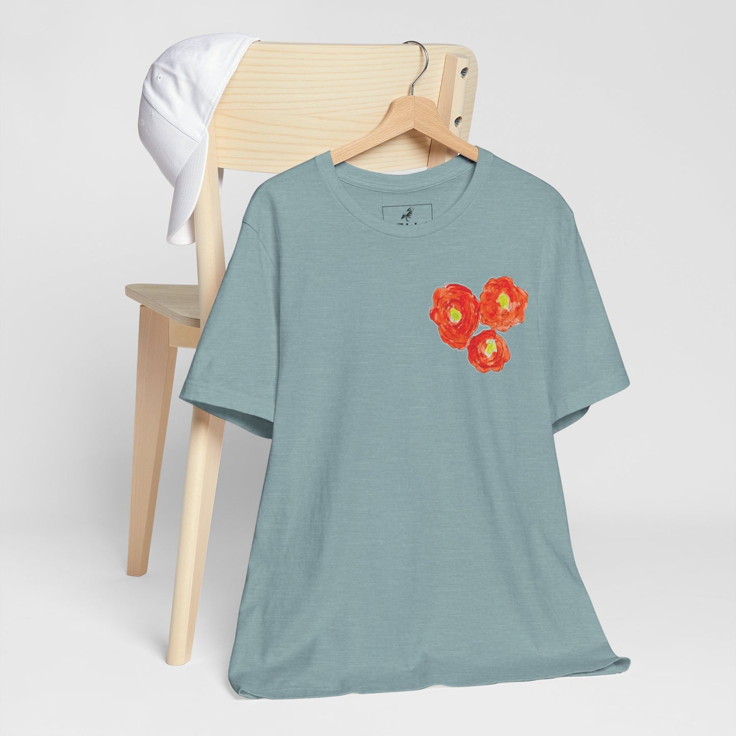 POPPY Unisex Jersey Short Sleeve Tee - Hart Flower print