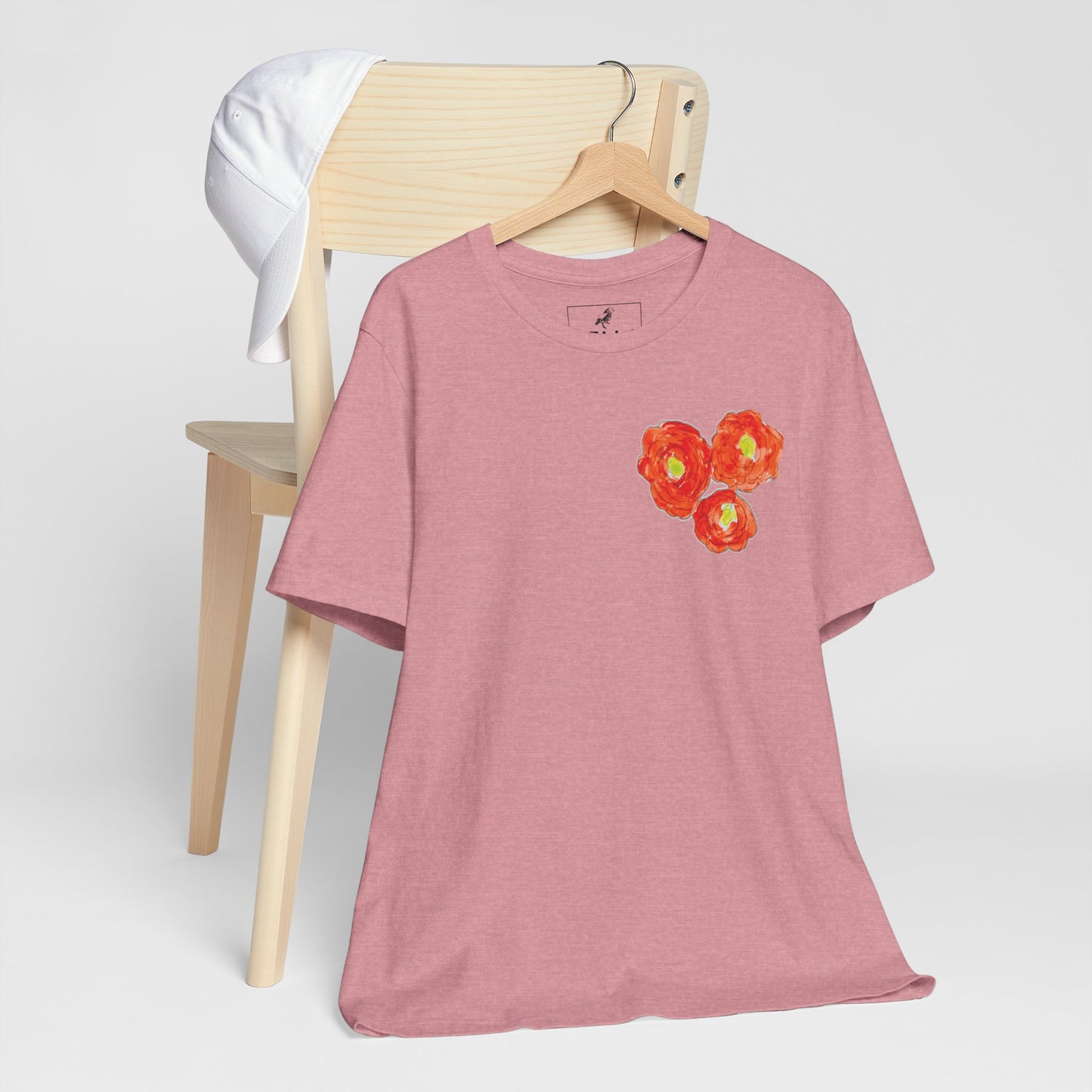 POPPY Unisex Jersey Short Sleeve Tee - Hart Flower print
