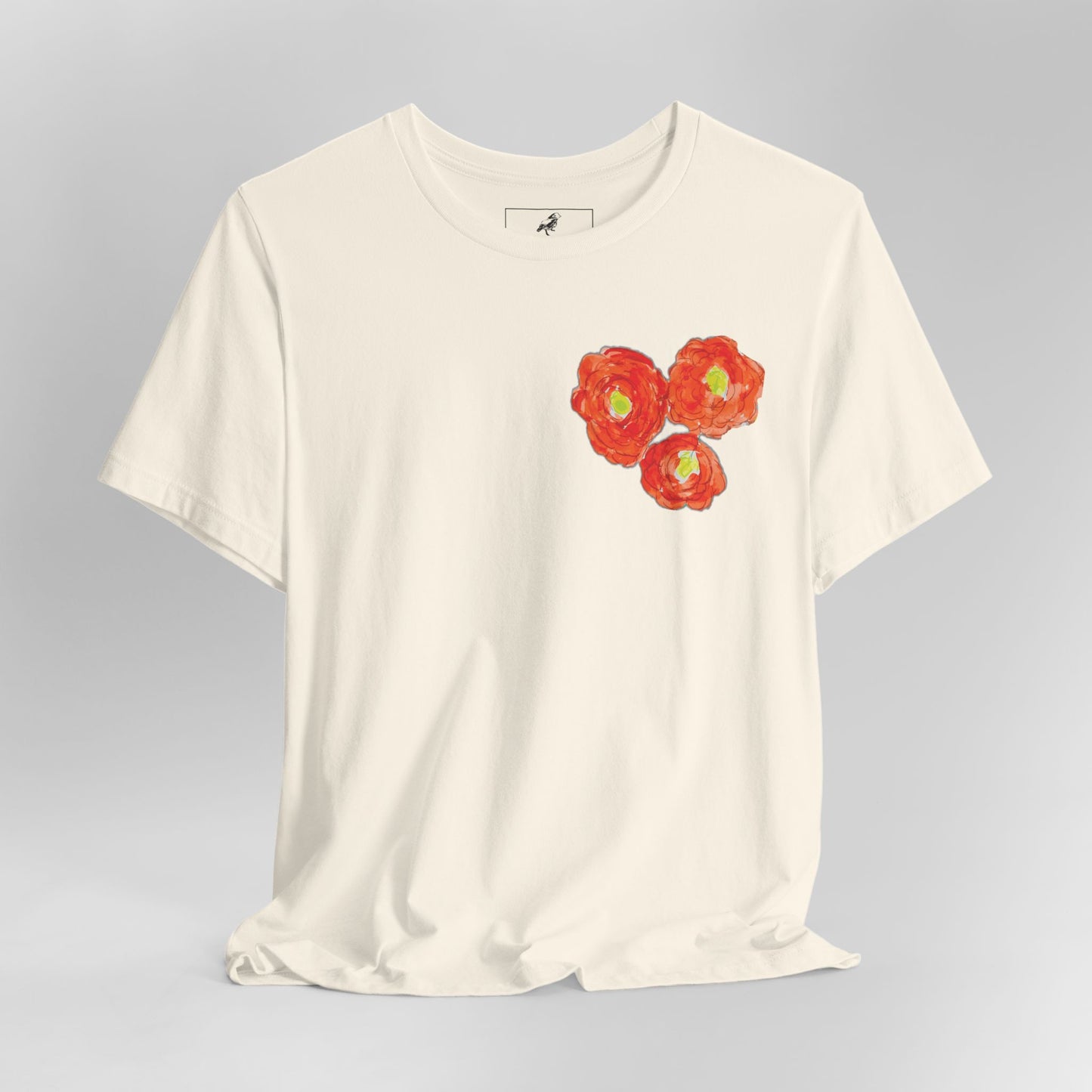 POPPY Unisex Jersey Short Sleeve Tee - Hart Flower print