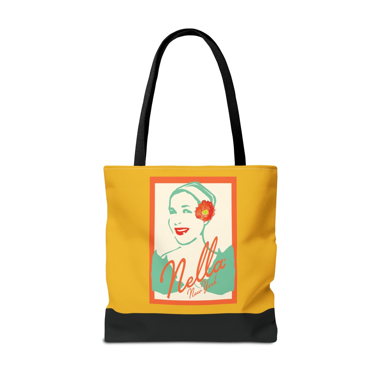 NELLA POSTCARD Retro Tote Bag - Goldenrod