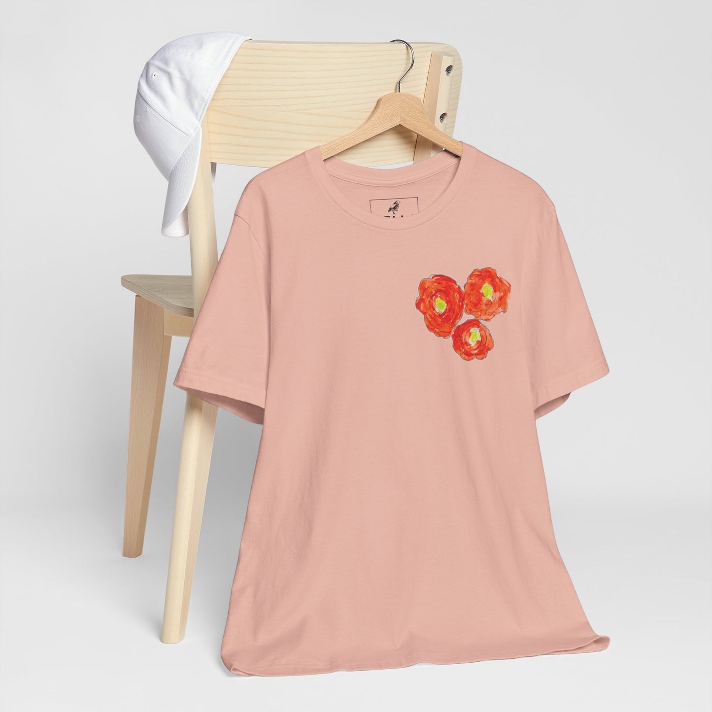 POPPY Unisex Jersey Short Sleeve Tee - Hart Flower print