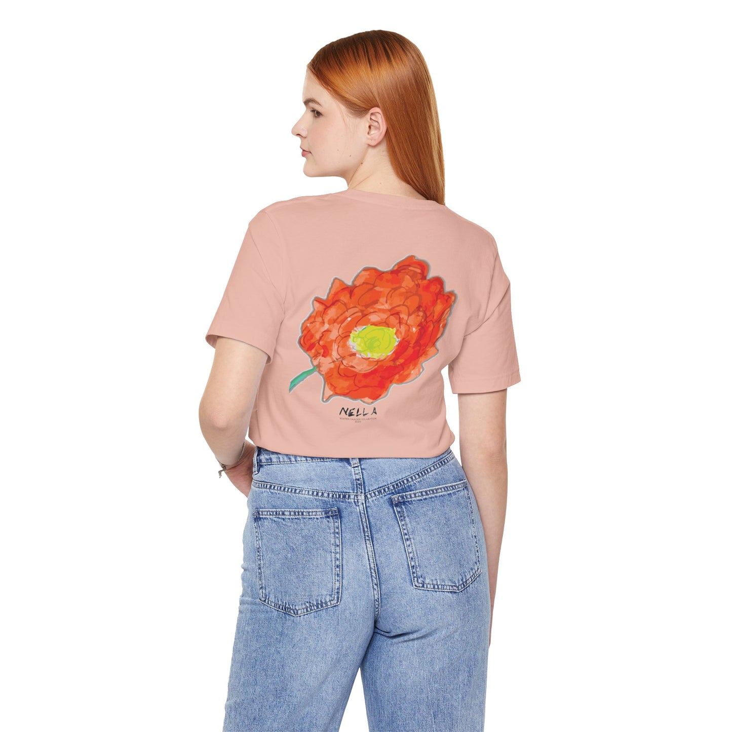POPPY Unisex Jersey Short Sleeve Tee - Hart Flower print