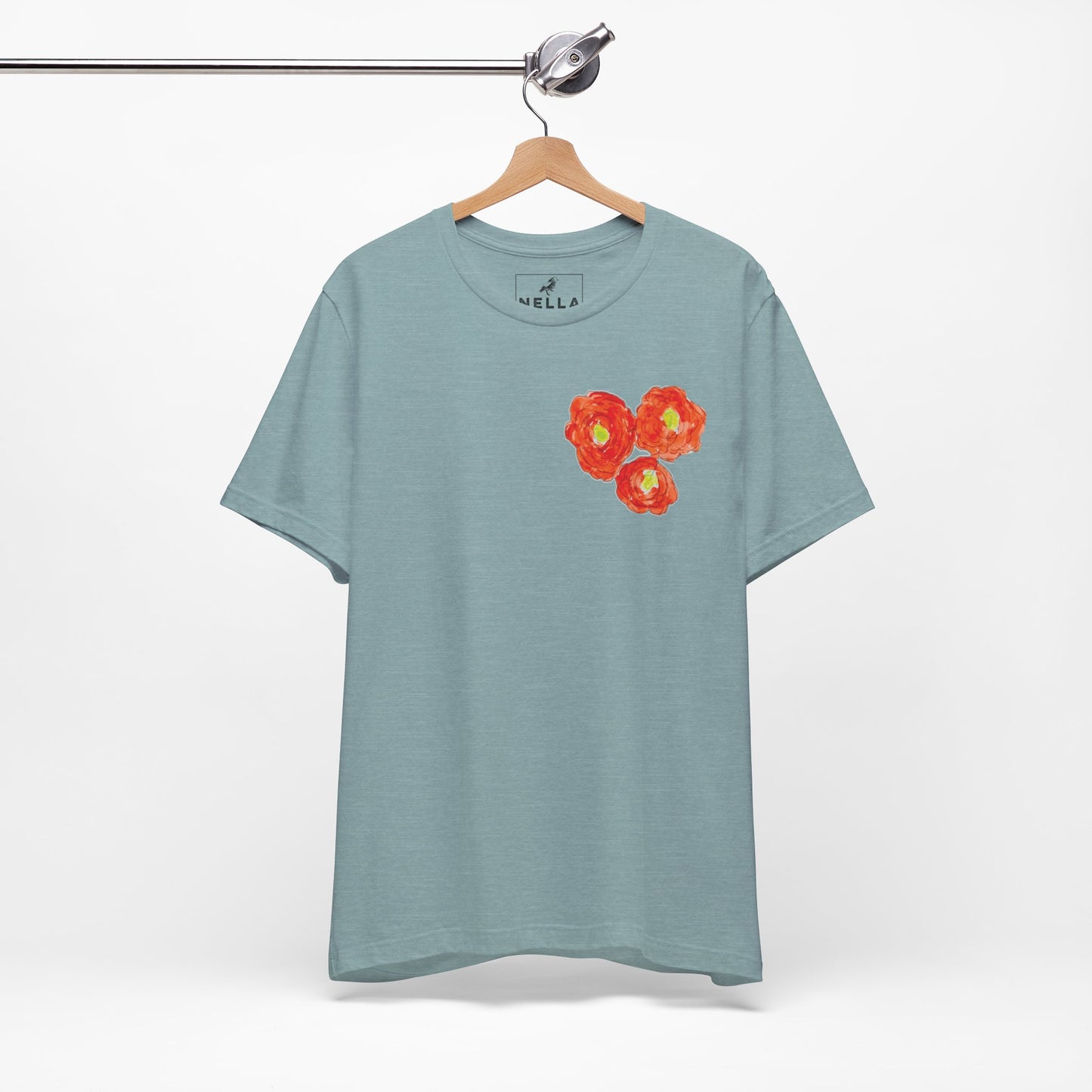 POPPY Unisex Jersey Short Sleeve Tee - Hart Flower print