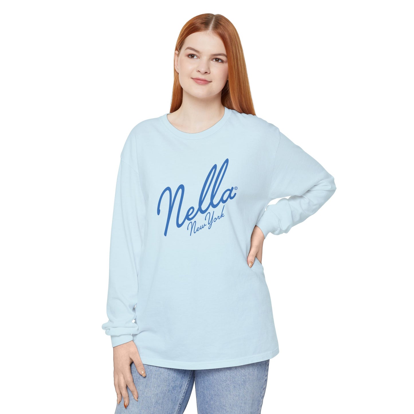 SWEETEST NELLA Unisex Garment-dyed Long Sleeve T-Shirt