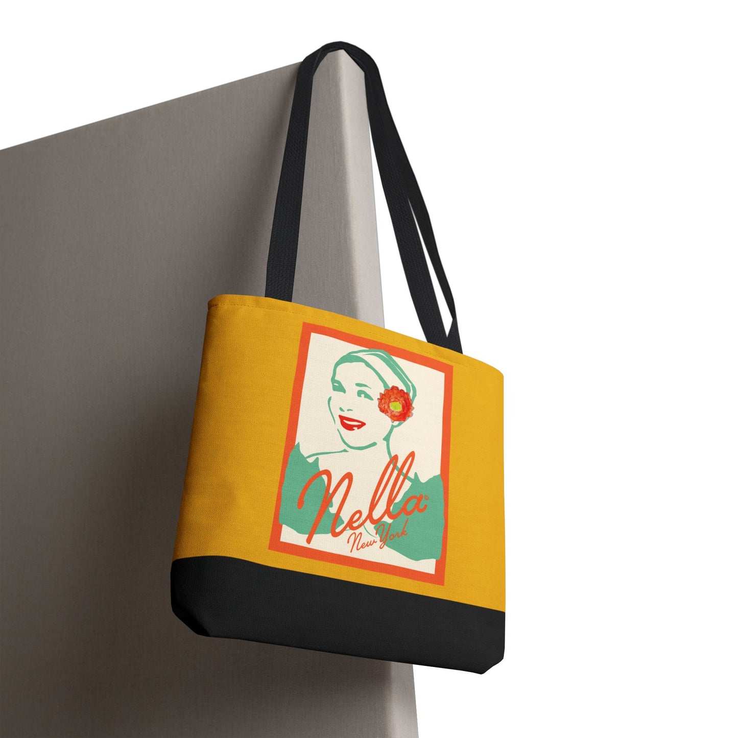 NELLA POSTCARD Retro Tote Bag - Goldenrod