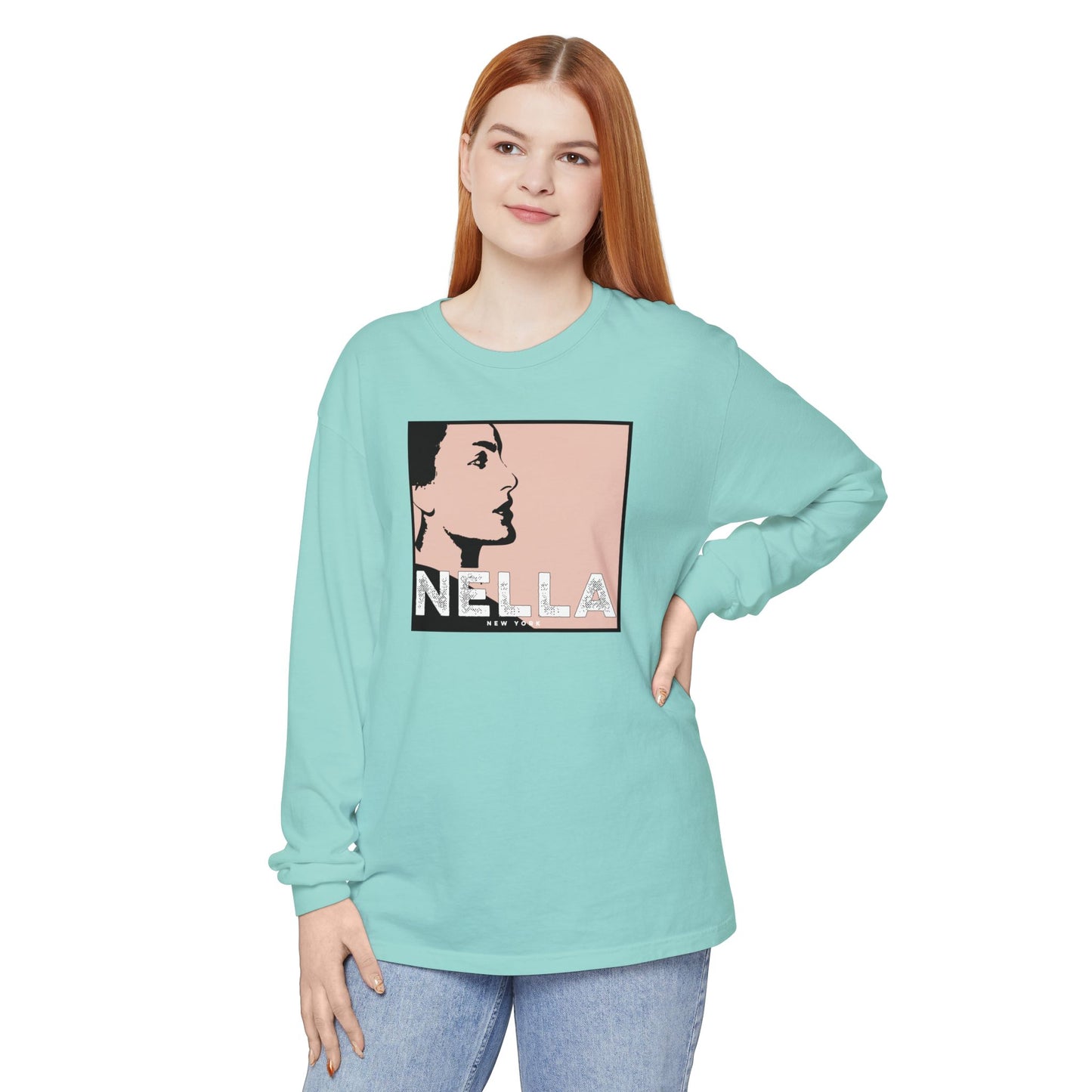 SWEET NELLA Unisex Garment-dyed Long Sleeve T-Shirt