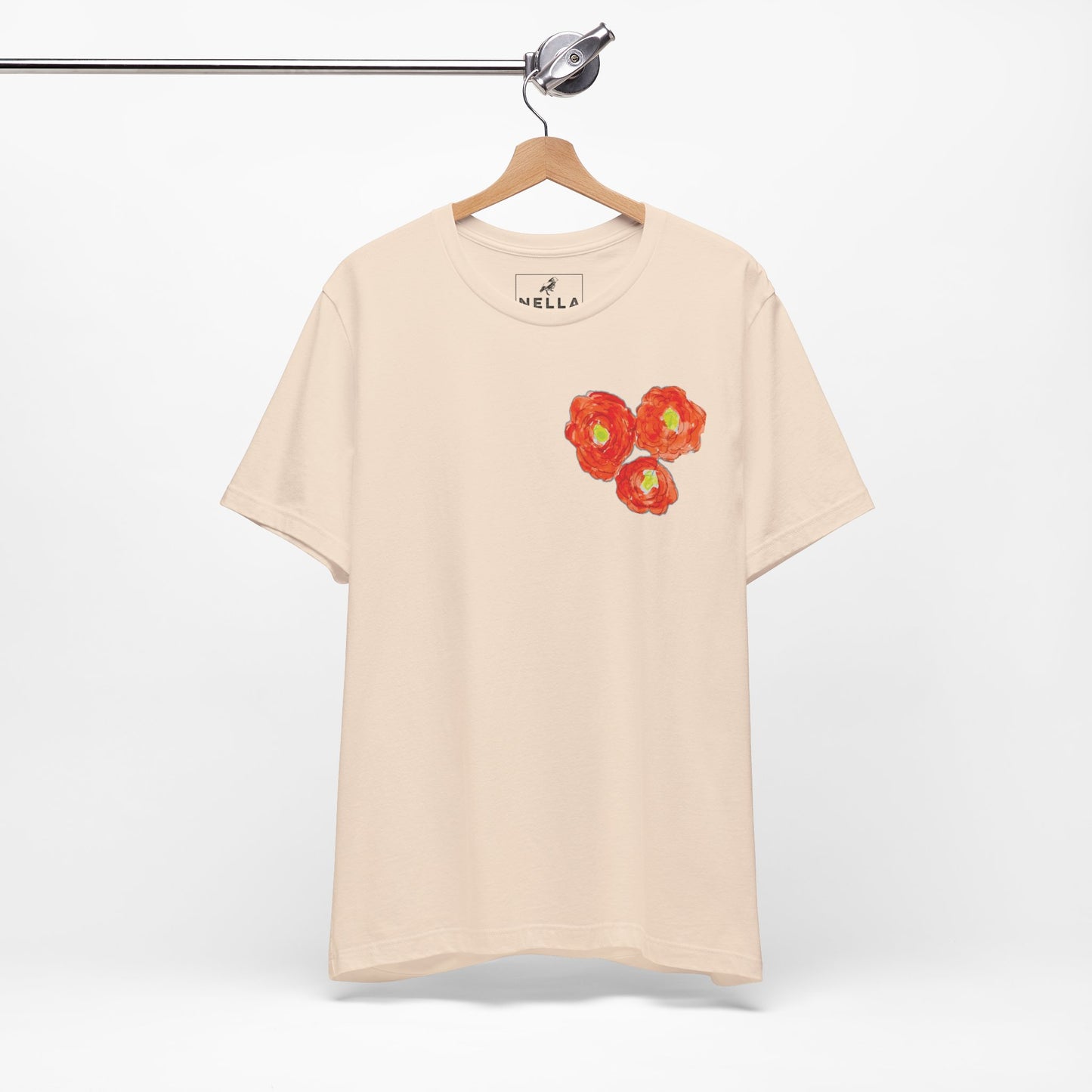 POPPY Unisex Jersey Short Sleeve Tee - Hart Flower print