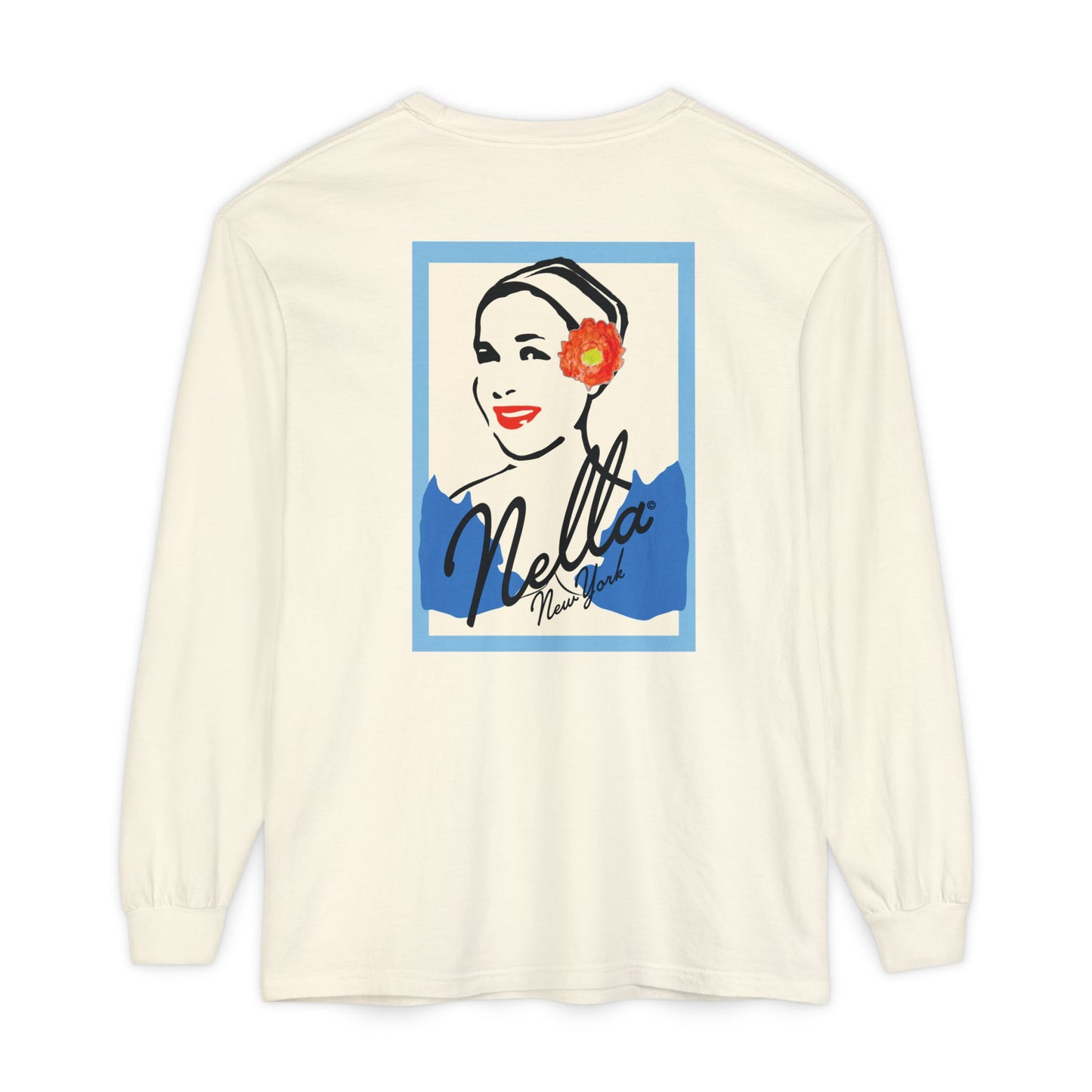 SWEETEST NELLA Unisex Garment-dyed Long Sleeve T-Shirt