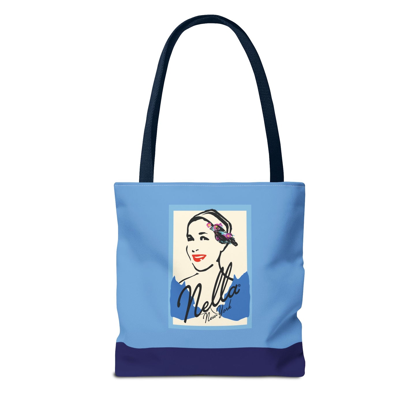 NELLA POSTCARD Retro Tote Bag - Blues