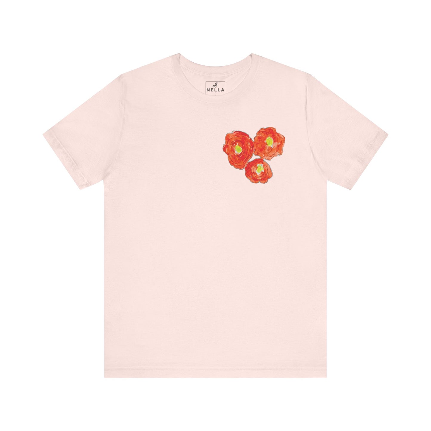 POPPY Unisex Jersey Short Sleeve Tee - Hart Flower print