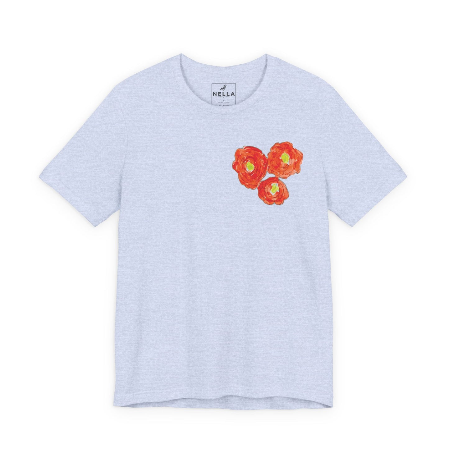 POPPY Unisex Jersey Short Sleeve Tee - Hart Flower print