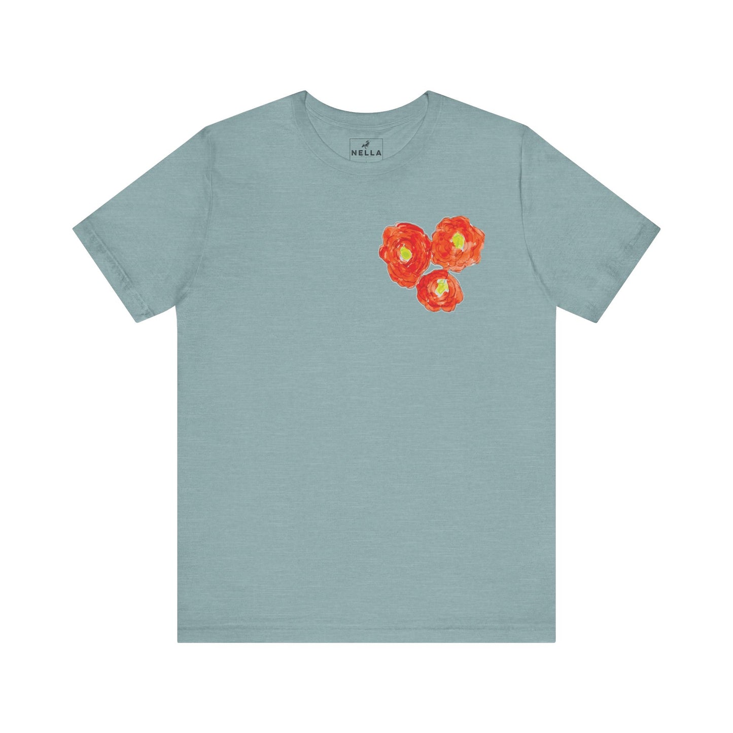 POPPY Unisex Jersey Short Sleeve Tee - Hart Flower print