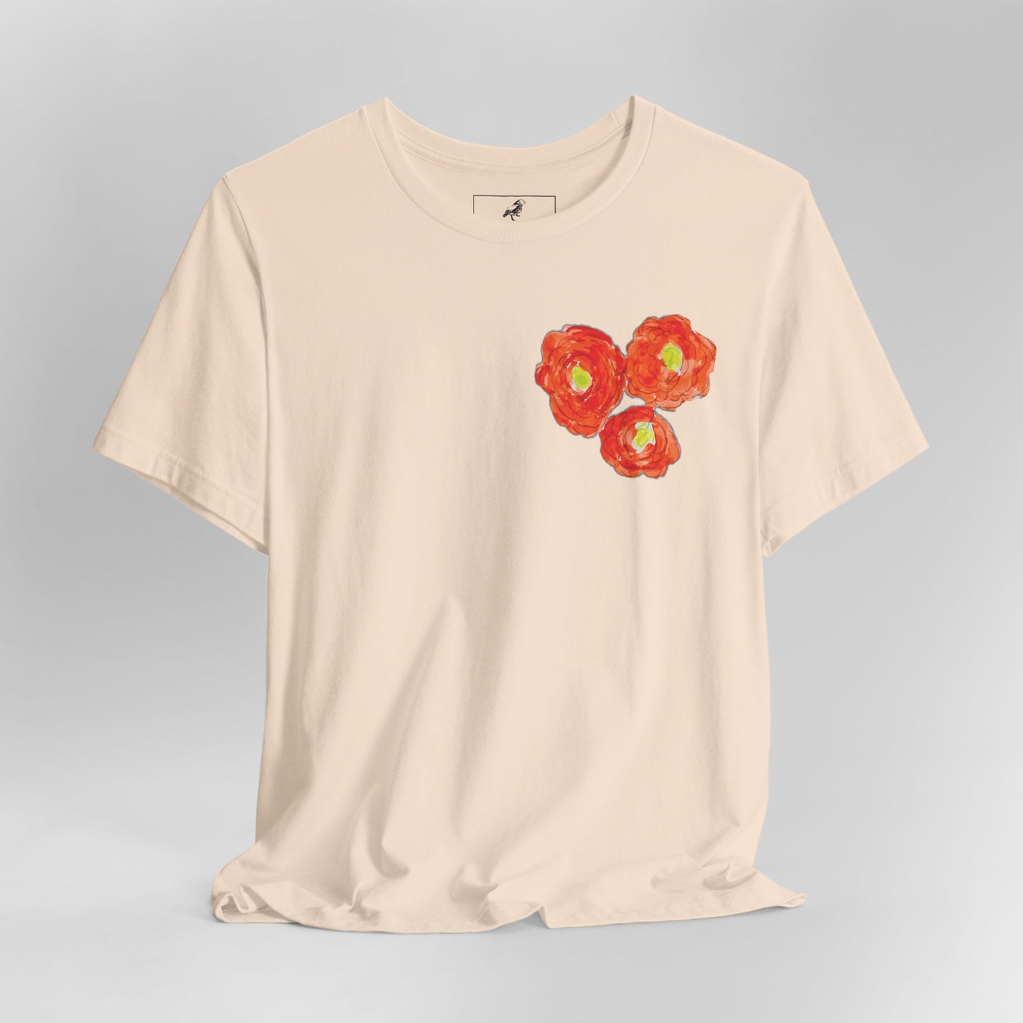POPPY Unisex Jersey Short Sleeve Tee - Hart Flower print