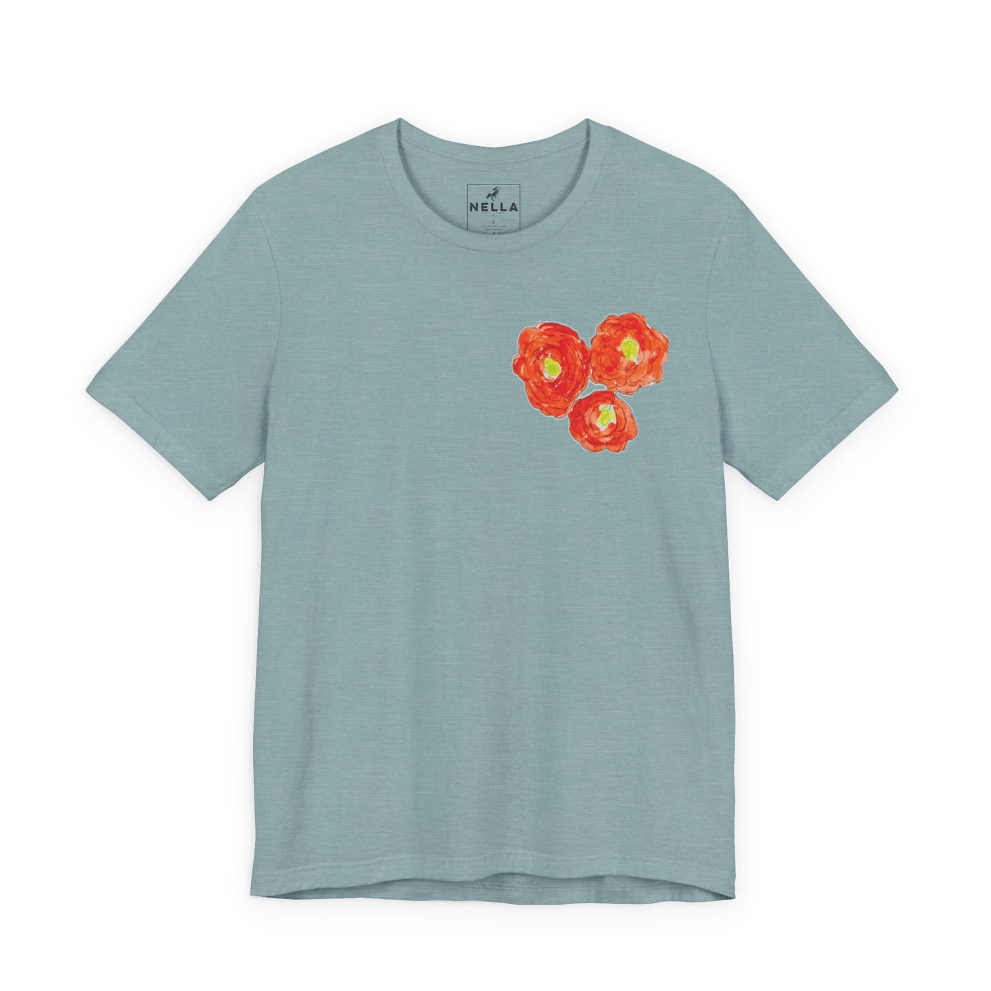 POPPY Unisex Jersey Short Sleeve Tee - Hart Flower print