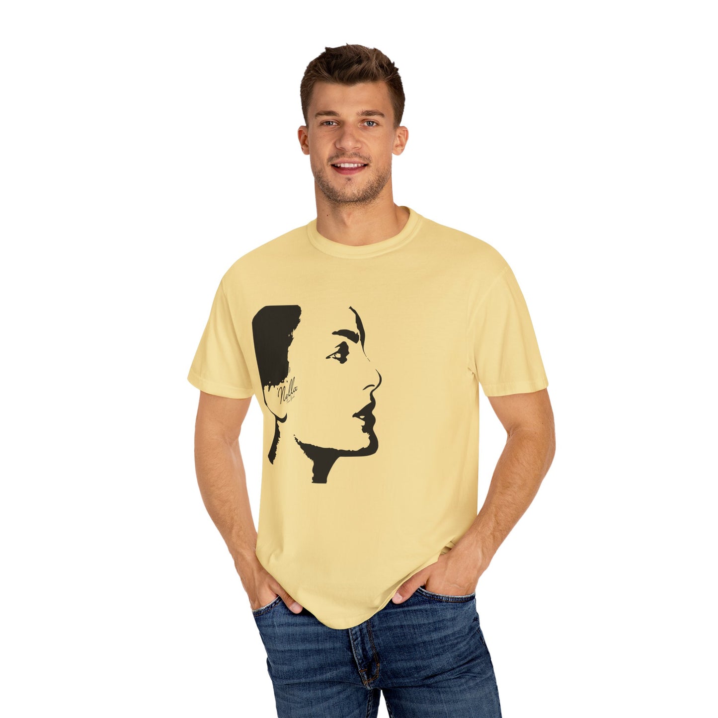NELLA "FACE FORWARD" Unisex T-Shirt, Casual Wear, Gift for Her, Spring Apparel, Art Tee, Summer Style, Birthday Present
