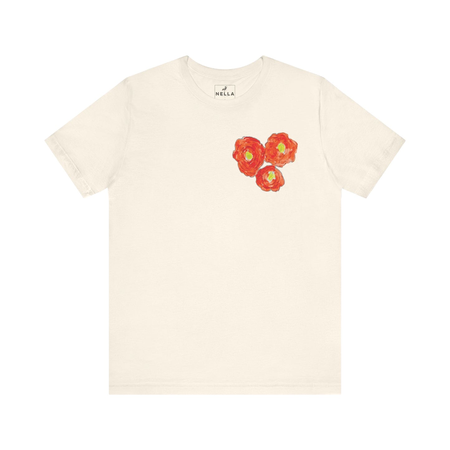 POPPY Unisex Jersey Short Sleeve Tee - Hart Flower print