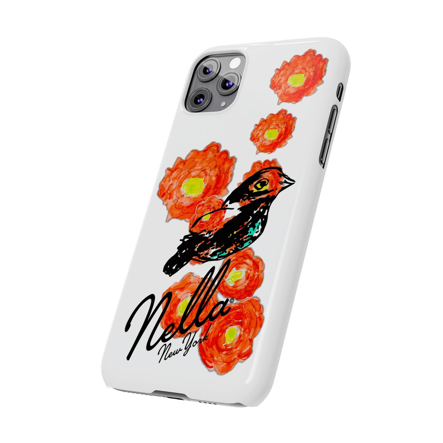 Slim Phone Cases with Floral Bird Design | Cute Phone Cover, Nature Lover Gift, Trendy Accessory for Women, Stylish Mobile Case, Nella [...]