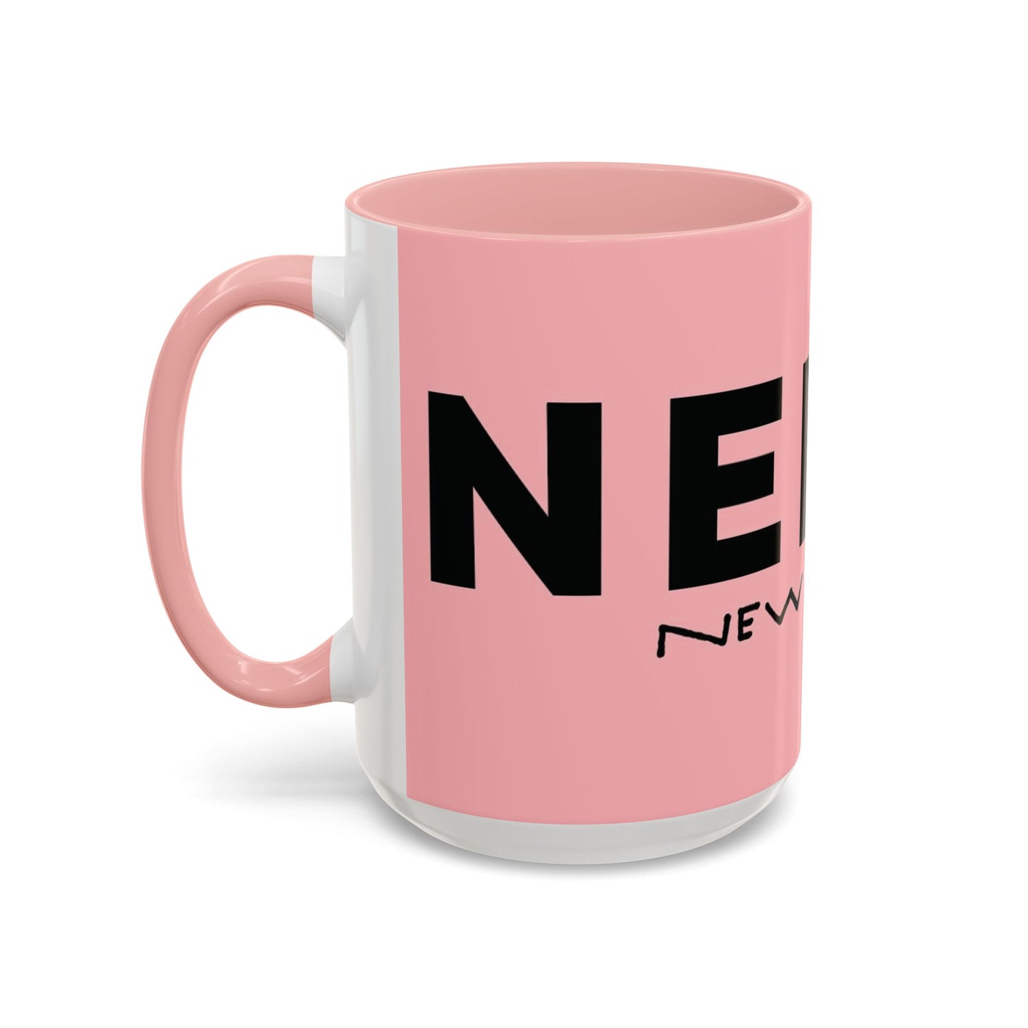 Mug - Artisanal Pink Coffee/Tea Mug with Bold Graphic Print - Gift Idea