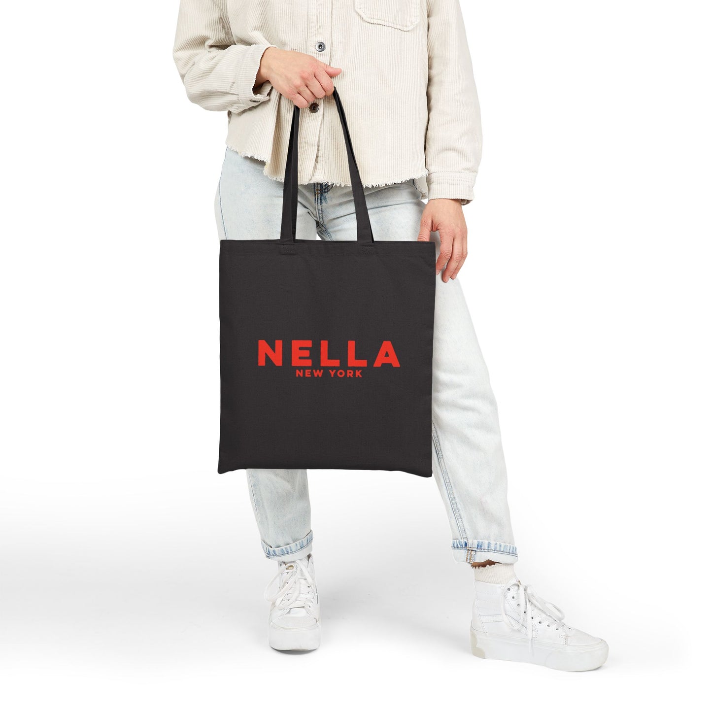Floral Cotton Canvas Tote Bag - Stylish & Eco-Friendly Shopping Bag