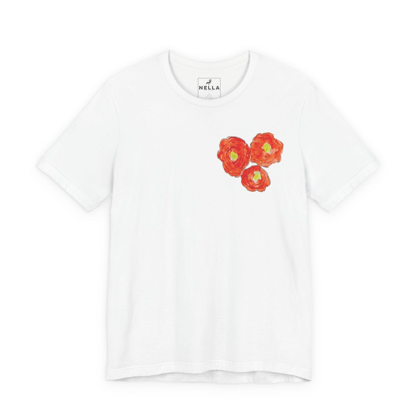 POPPY Unisex Jersey Short Sleeve Tee - Hart Flower print
