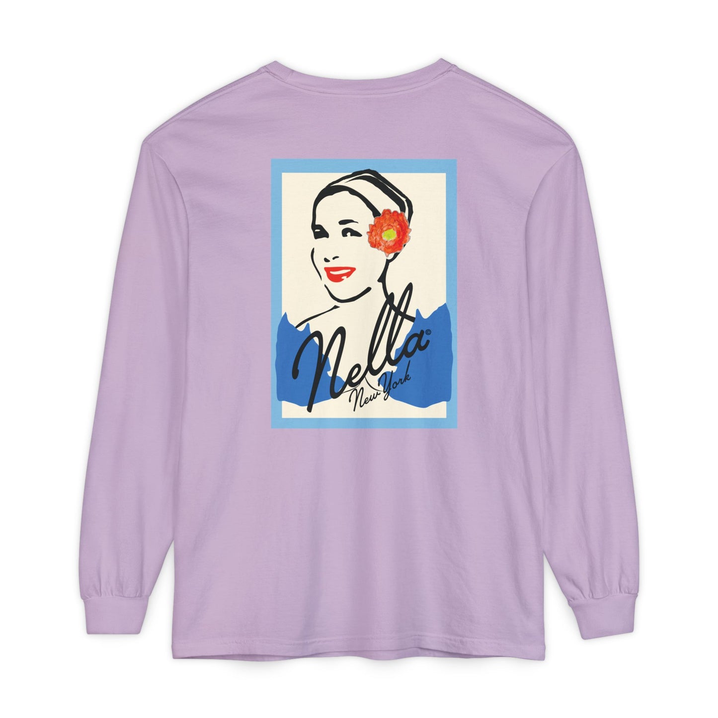 SWEETEST NELLA  Unisex Garment-dyed Long Sleeve T-Shirt