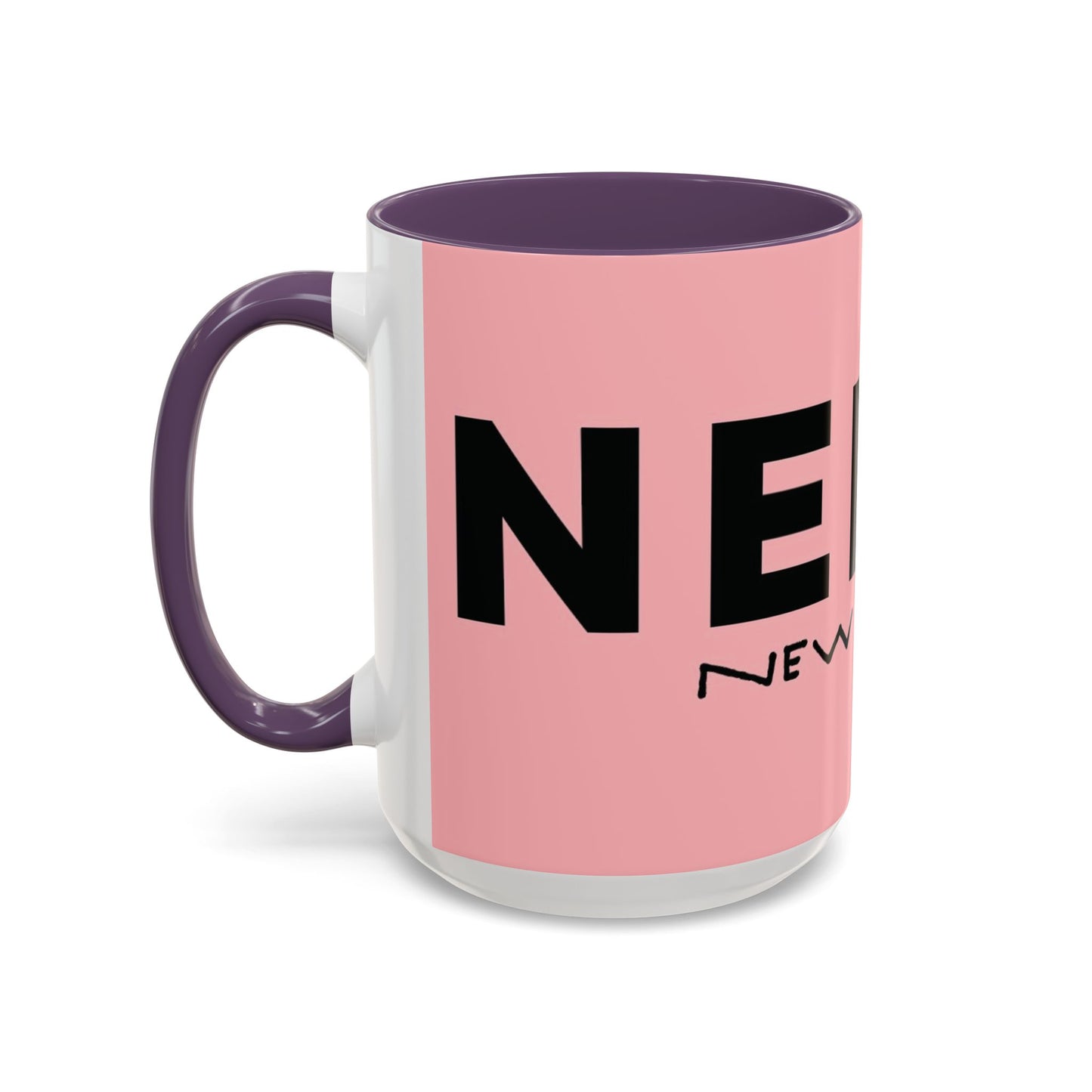 Mug - Artisanal Pink Coffee/Tea Mug with Bold Graphic Print - Gift Idea