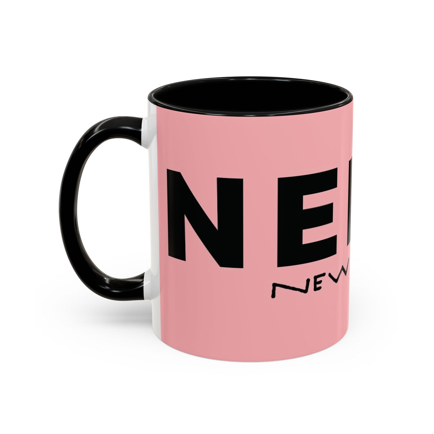 Mug - Artisanal Pink Coffee/Tea Mug with Bold Graphic Print - Gift Idea