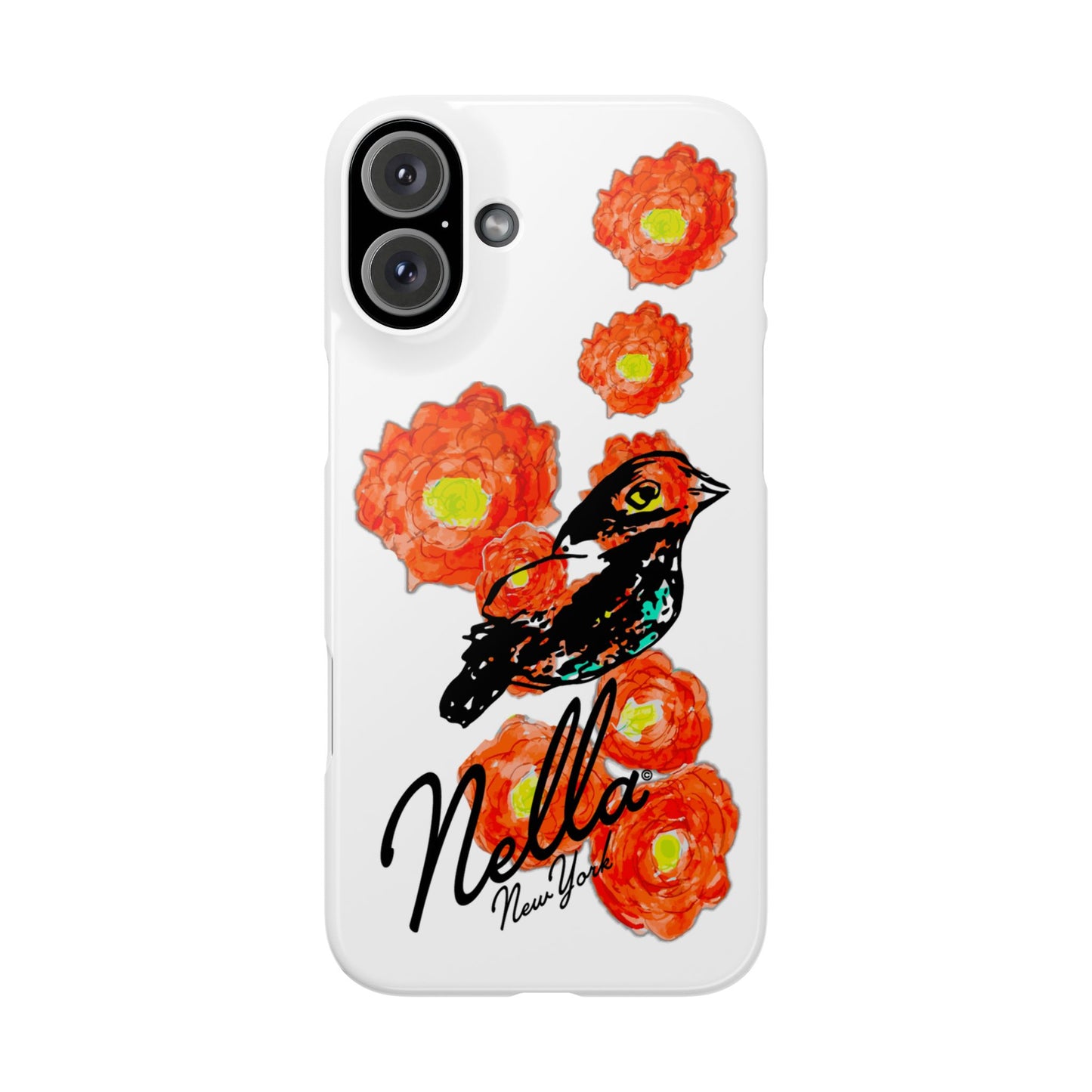 Slim Phone Cases with Floral Bird Design | Cute Phone Cover, Nature Lover Gift, Trendy Accessory for Women, Stylish Mobile Case, Nella [...]