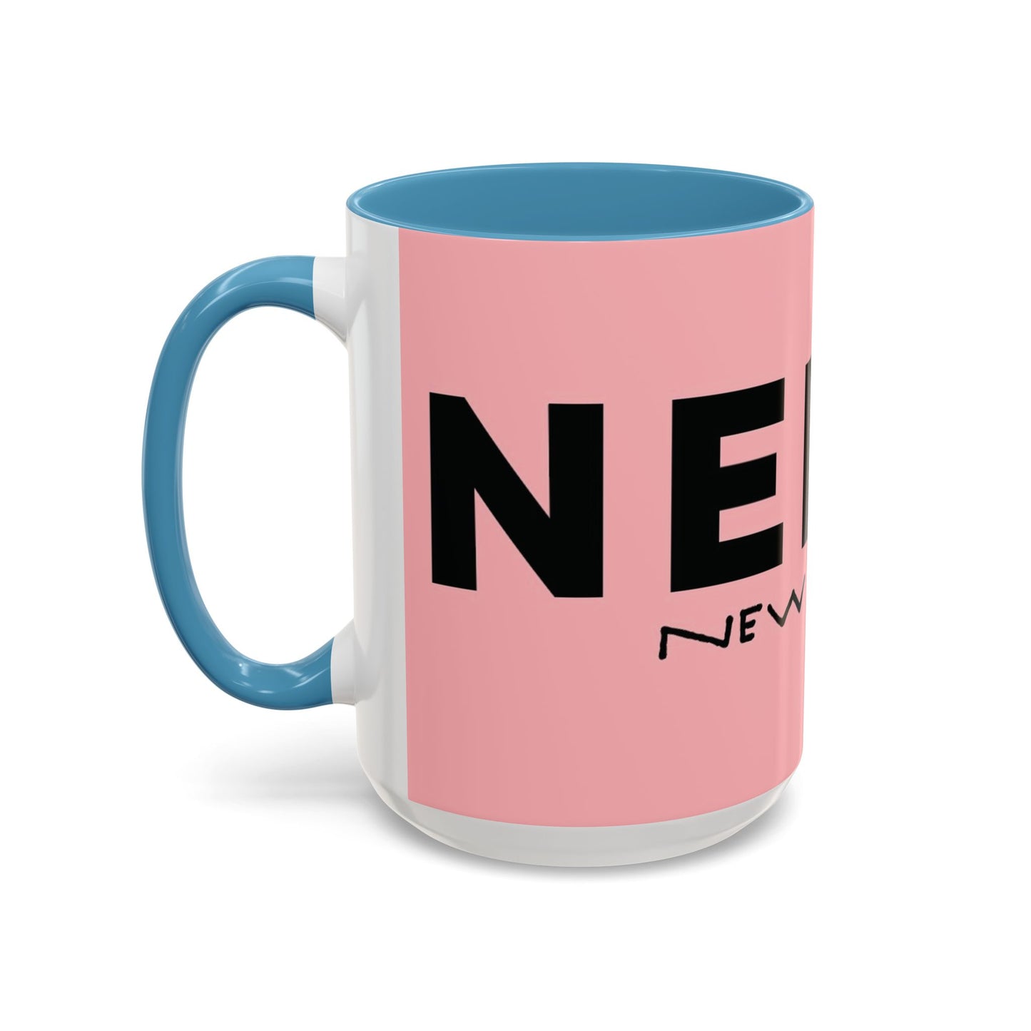 Mug - Artisanal Pink Coffee/Tea Mug with Bold Graphic Print - Gift Idea