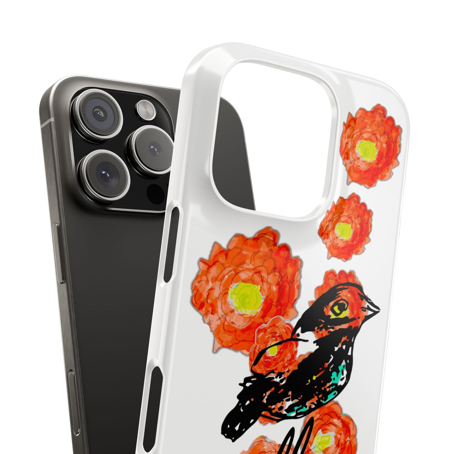 Slim Phone Cases with Floral Bird Design | Cute Phone Cover, Nature Lover Gift, Trendy Accessory for Women, Stylish Mobile Case, Nella [...]