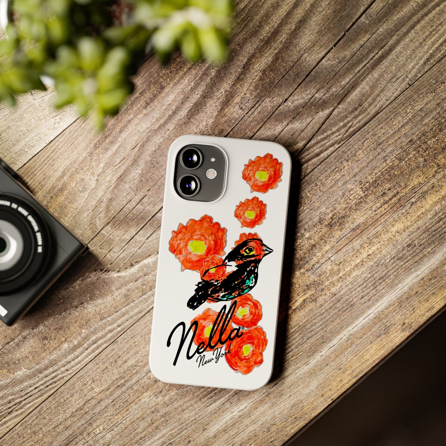 Slim Phone Cases with Floral Bird Design | Cute Phone Cover, Nature Lover Gift, Trendy Accessory for Women, Stylish Mobile Case, Nella [...]