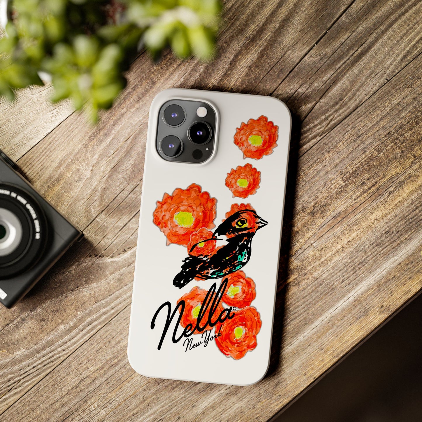 Slim Phone Cases with Floral Bird Design | Cute Phone Cover, Nature Lover Gift, Trendy Accessory for Women, Stylish Mobile Case, Nella [...]