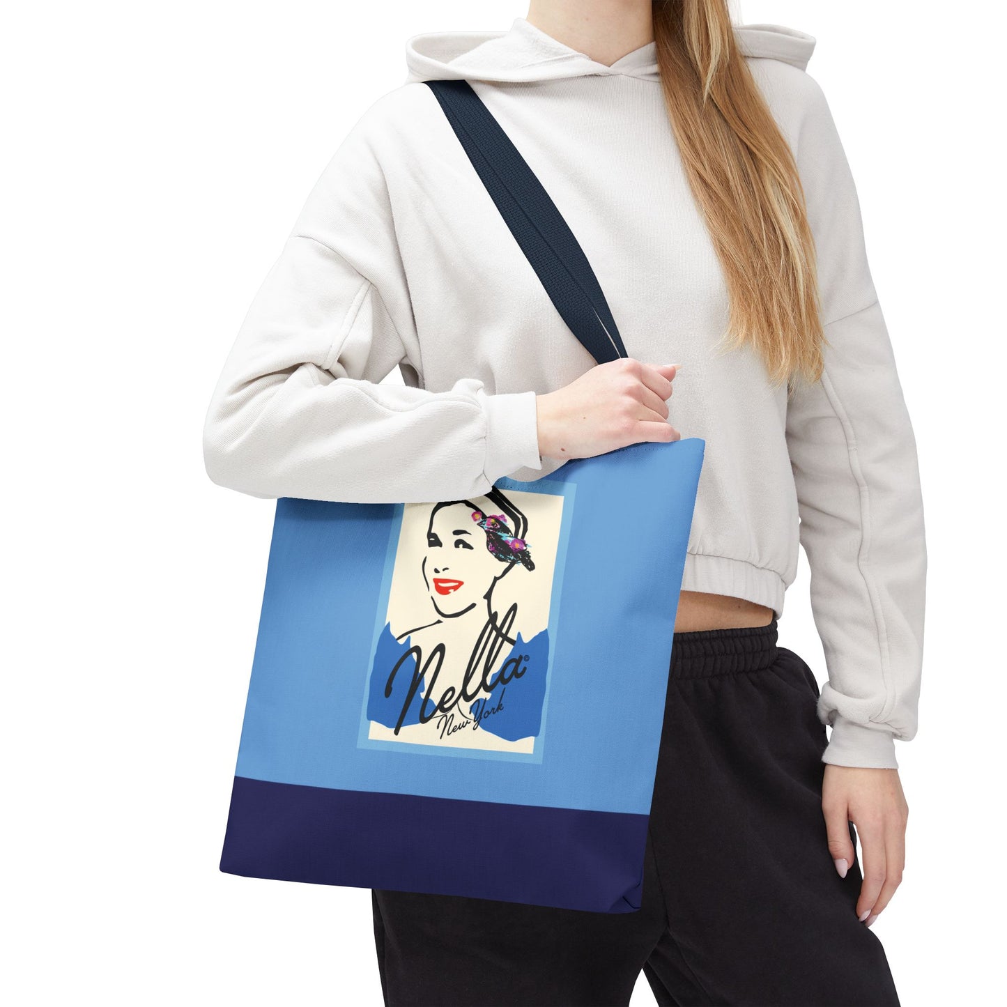 NELLA POSTCARD Retro Tote Bag - Blues