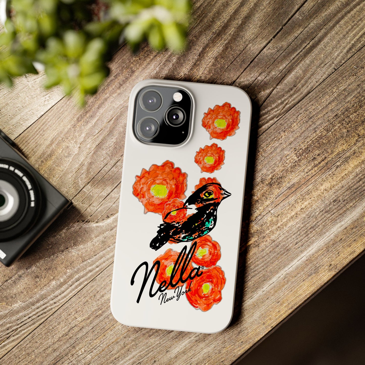 Slim Phone Cases with Floral Bird Design | Cute Phone Cover, Nature Lover Gift, Trendy Accessory for Women, Stylish Mobile Case, Nella [...]