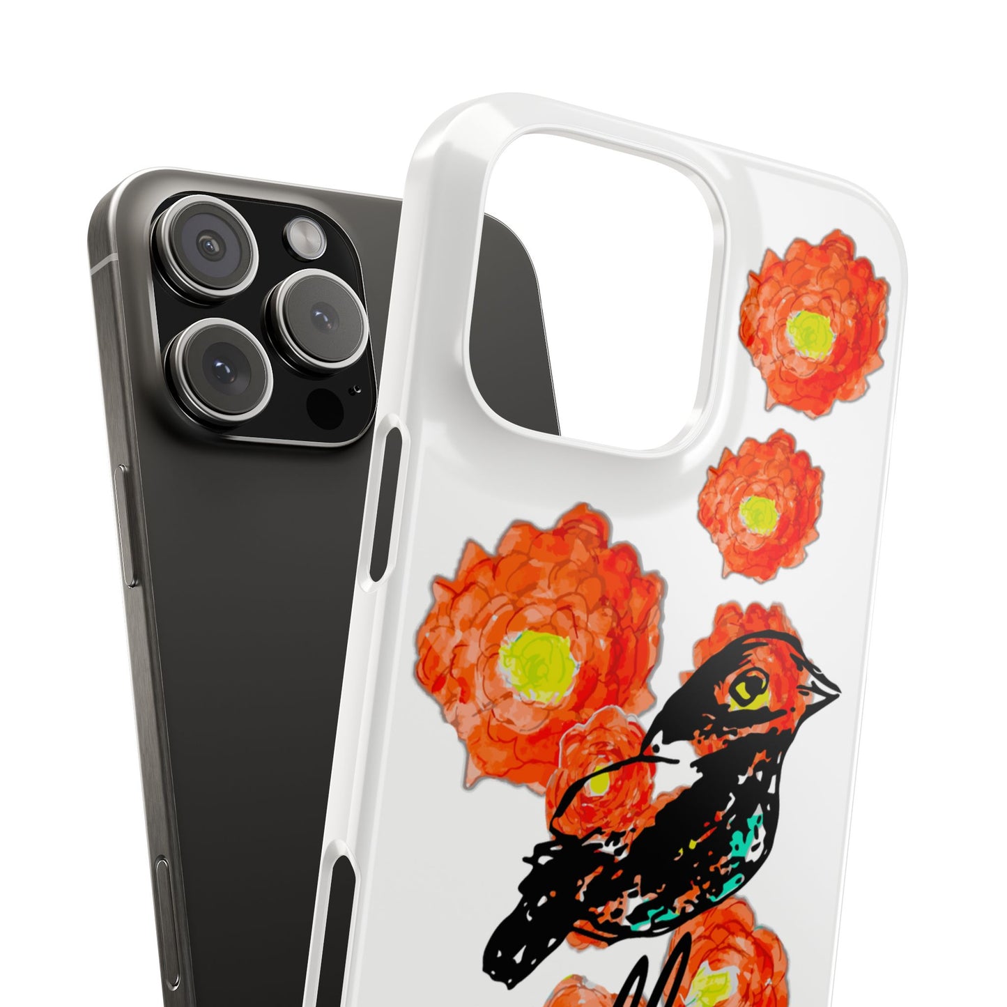 Slim Phone Cases with Floral Bird Design | Cute Phone Cover, Nature Lover Gift, Trendy Accessory for Women, Stylish Mobile Case, Nella [...]